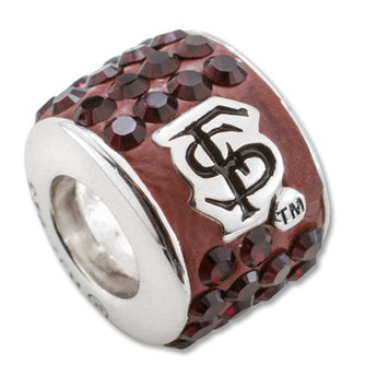 S/S FLORIDA STATE UNIV PREMIER CRYSTAL BEAD CHARM