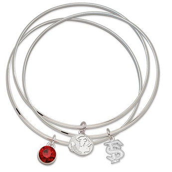 FLORIDA STATE UNIV TRIPLE BANGLE BRACELET