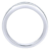 14k White Gold Contemporary Curved Anniversary Band