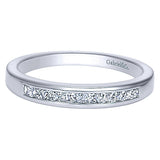14k White Gold Contemporary Straight Anniversary Band