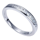 14k White Gold Contemporary Straight Anniversary Band