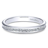 14k White Gold Contemporary Straight Anniversary Band