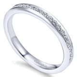 14k White Gold Contemporary Straight Anniversary Band