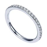 14k White Gold Contemporary Straight Anniversary Band