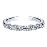 14k White Gold Contemporary Straight Anniversary Band