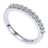 14k White Gold Contemporary Straight Anniversary Band