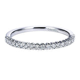 14k White Gold Contemporary Straight Anniversary Band