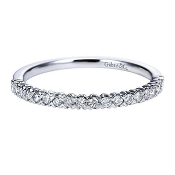 14k White Gold Contemporary Straight Anniversary Band