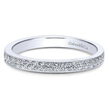14k White Gold Victorian Straight Anniversary Band