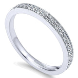 14k White Gold Victorian Straight Anniversary Band