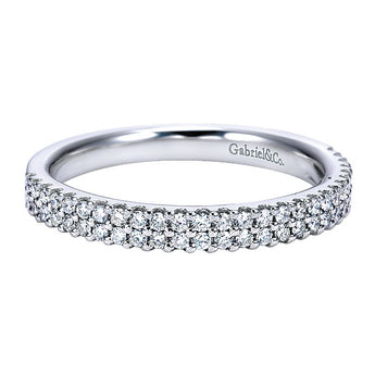 14k White Gold Contemporary Fancy Anniversary Band