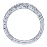 14k White Gold Victorian Curved Anniversary Band