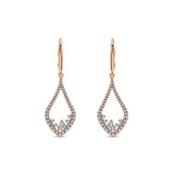 14k Pink Gold Lusso Diamond Drop