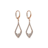 14k Pink Gold Lusso Diamond Drop