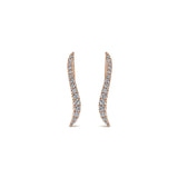 14k Pink Gold Comets Earcuffs
