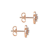 14k Pink Gold Lusso Diamond Stud