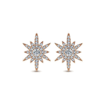 14k Pink Gold Starlis Stud