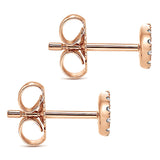 14k Pink Gold Silk Stud