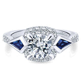 14k White Gold Contemporary Semi-Mount Engagement Ring