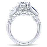14k White Gold Contemporary Semi-Mount Engagement Ring