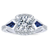 14k White Gold Contemporary Semi-Mount Engagement Ring