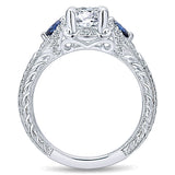 14k White Gold Empire Semi-Mount Engagement Ring