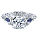 Diamond and Sapphire Three Stone