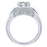 14k White Gold Empire Semi-Mount Engagement Ring