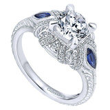 14k White Gold Empire Semi-Mount Engagement Ring