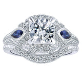 14k White Gold Empire Semi-Mount Engagement Ring