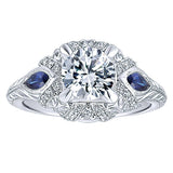 14k White Gold Empire Semi-Mount Engagement Ring