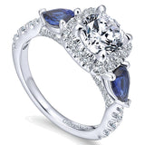 14k White Gold Entwined Semi-Mount Engagement Ring