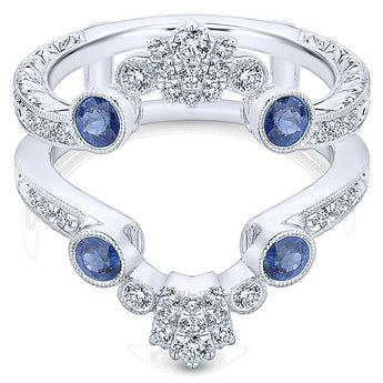 14k White Gold Victorian Jacket Anniversary Band