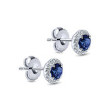 14k White Gold Lusso Color Stud