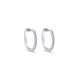 14k White Gold Hoops Classic Hoop