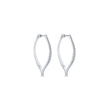 14k White Gold Hoops Classic Hoop