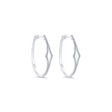 14k White Gold Hoops Classic Hoop