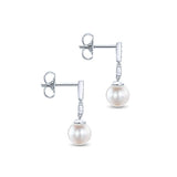 14k White Gold Victorian Drop