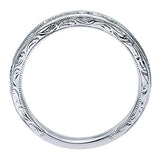 14k White Gold Contemporary Curved Anniversary Band