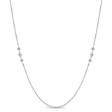 14k White Gold Endless Diamonds Diamond By The Yard Necklace