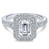 14k White Gold Entwined Semi-Mount Engagement Ring