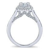 14k White Gold Entwined Semi-Mount Engagement Ring