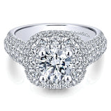 14k White Gold Entwined Semi-Mount Engagement Ring