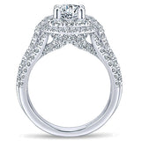14k White Gold Entwined Semi-Mount Engagement Ring