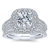 14k White Gold Entwined Semi-Mount Engagement Ring