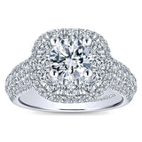 14k White Gold Entwined Semi-Mount Engagement Ring