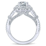 14k White Gold Entwined Semi-Mount Engagement Ring