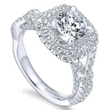 14k White Gold Entwined Semi-Mount Engagement Ring