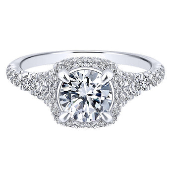 14k White Gold Entwined Semi-Mount Engagement Ring