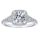 14k White Gold Entwined Semi-Mount Engagement Ring